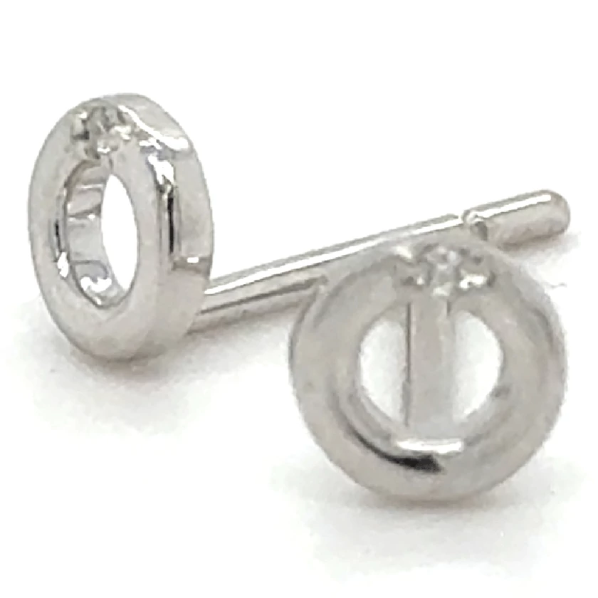 Velekey Diamond fehér arany beszúrós karika gyémánt fülbevaló - BOKOH9276W