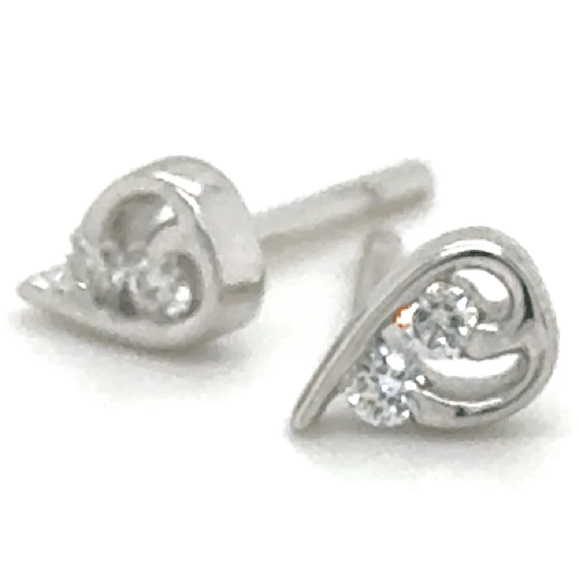 Velekey Diamond fehér arany csepp alakú beszúrós gyémánt fülbevaló - BOKOH9902W