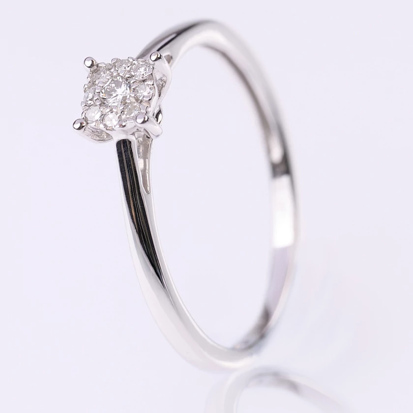 Velekey Diamond gyémánt eljegyzési gyűrű 0.09ct. - BRC06782W-53