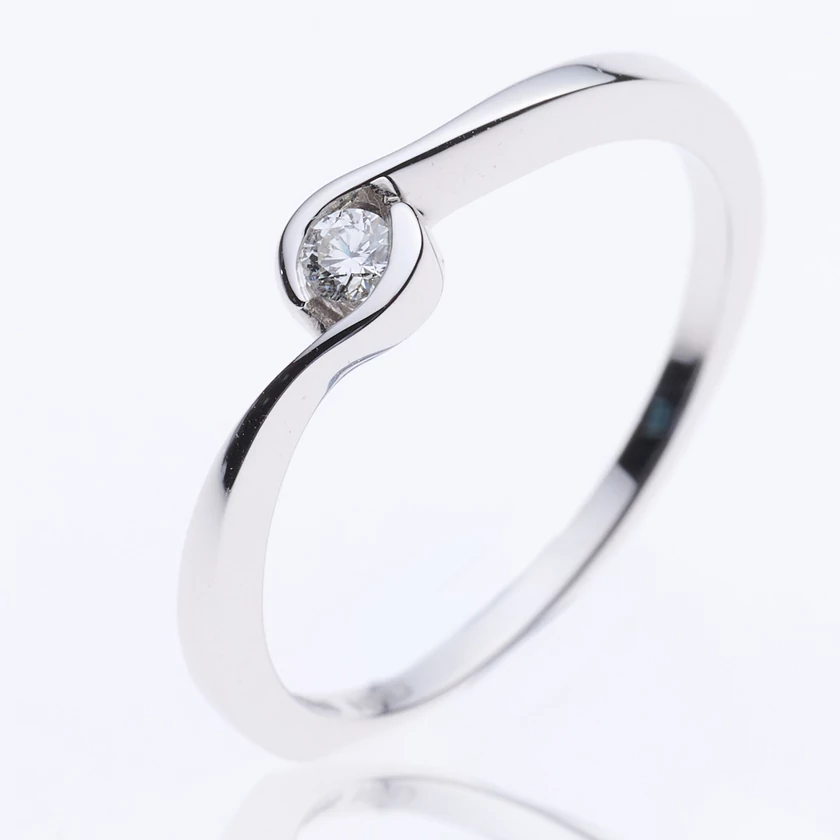 Velekey Diamond gyémánt eljegyzési gyűrű 0,12 ct. - BRCORR04973AW-50