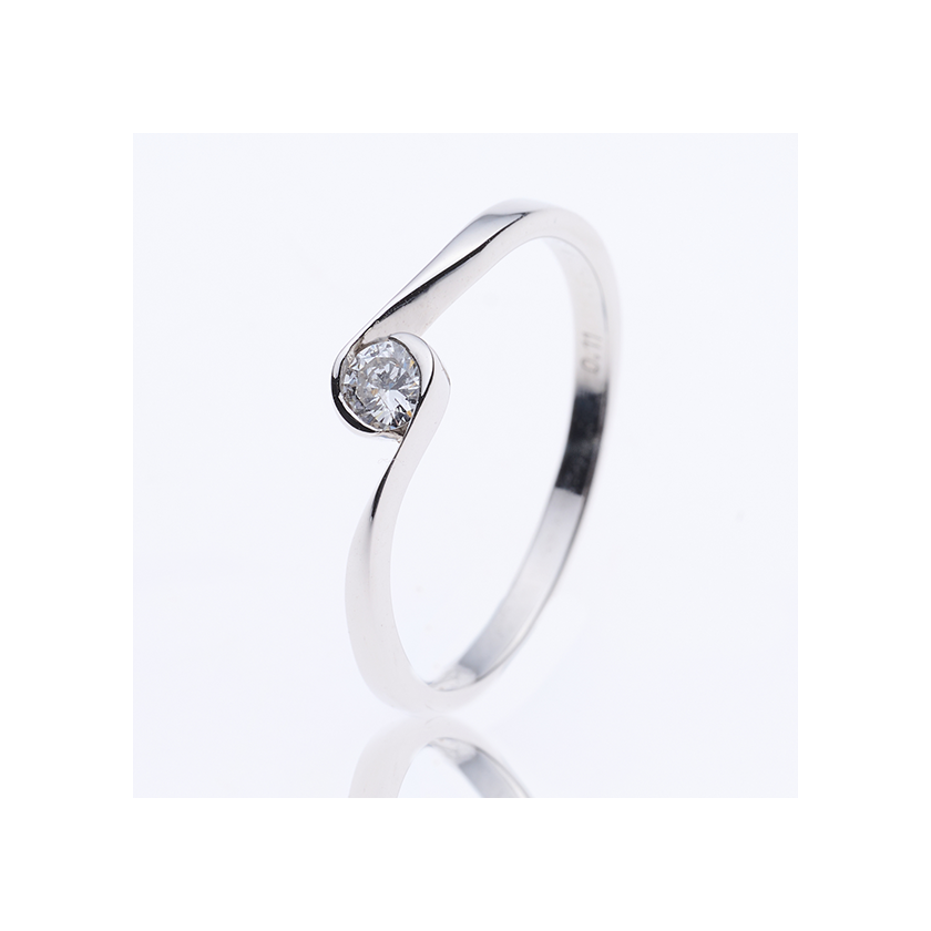 Velekey Diamond gyémánt eljegyzési gyűrű 0,12 ct. - BRCORR04973AW-48