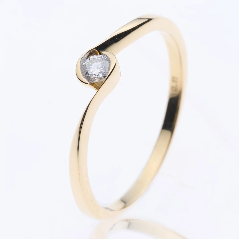 Velekey Diamond gyémánt eljegyzési gyűrű 0,12 ct. - BRCORR04973AY-51