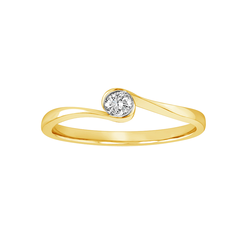 Velekey Diamond gyémánt eljegyzési gyűrű 0,12 ct. - BRCORR04973AY-50