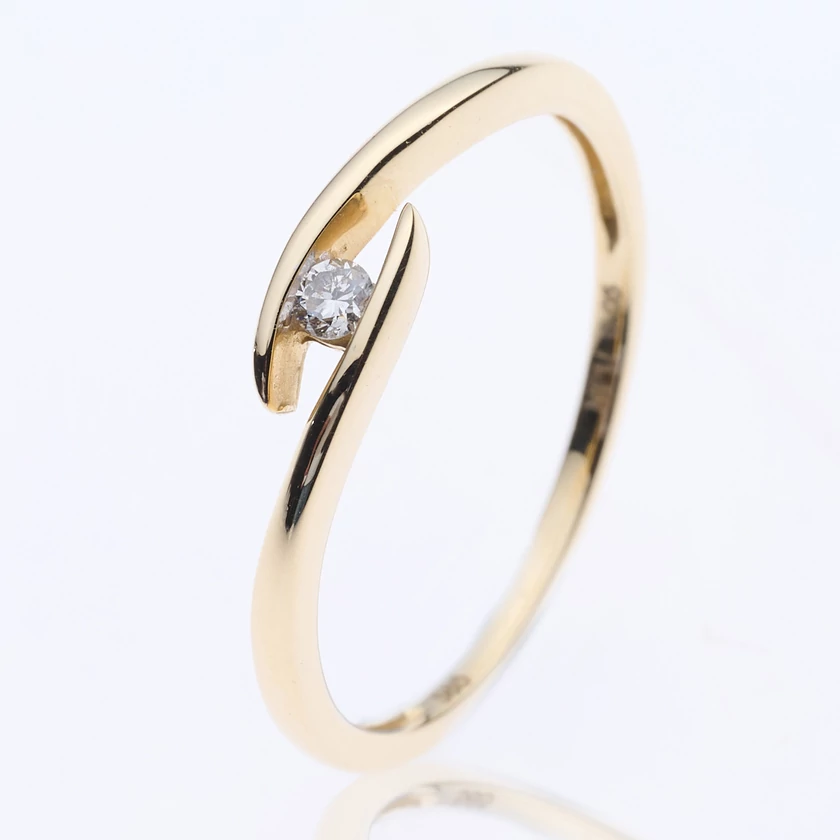 Velekey Diamond gyémánt eljegyzési gyűrű 0,04 ct. - BRI0400Y-49