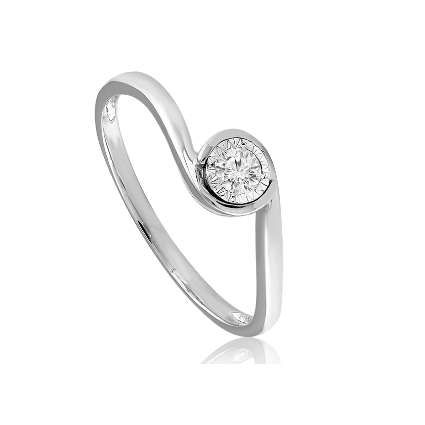 Velekey Diamond gyémánt eljegyzési gyűrű 0,10 ct. - BRI25548W-48