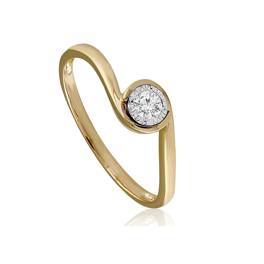 Velekey Diamond gyémánt eljegyzési gyűrű 0,10 ct. - BRI25548Y-48