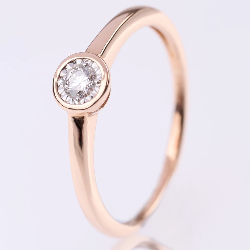 Velekey Diamond gyémánt eljegyzési gyűrű 0,10 ct. - BRI25828R-55