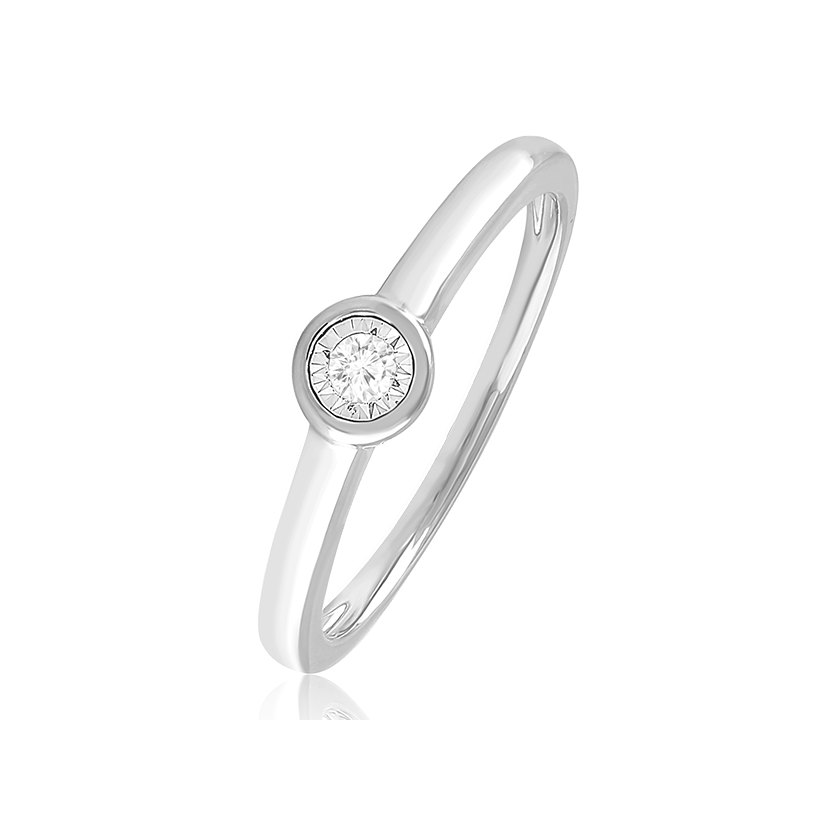 Velekey Diamond gyémánt eljegyzési gyűrű 0,10 ct. - BRI25828W-52
