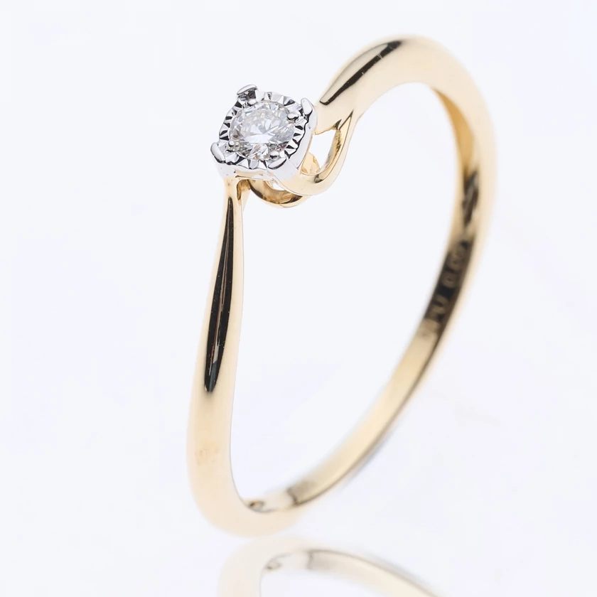 Velekey Diamond gyémánt eljegyzési gyűrű 0.05ct. - BRI29314Y-48