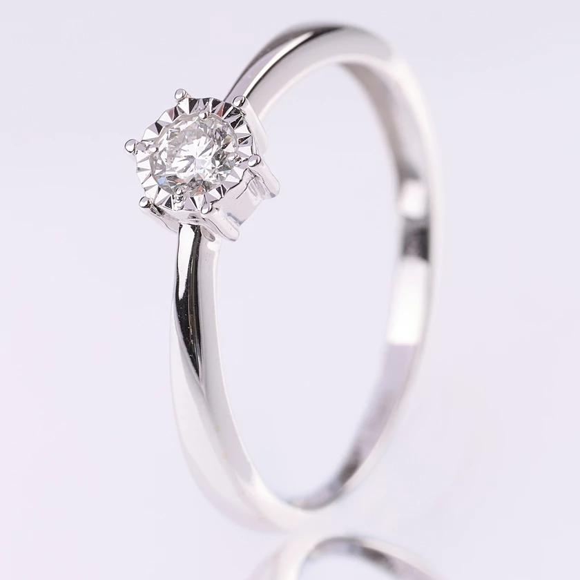 Velekey Diamond gyémánt eljegyzési gyűrű 0.15ct. - BRI31628W-53