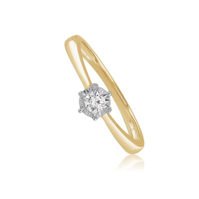 Velekey Diamond gyémánt eljegyzési gyűrű 0,10 ct. - BRI31629Y-52