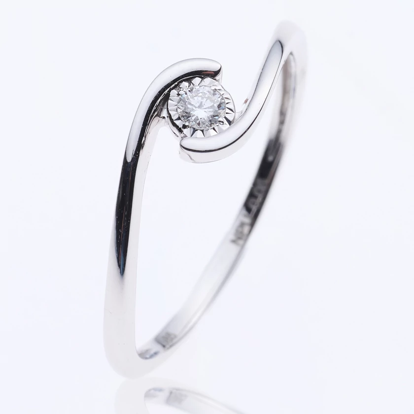 Velekey Diamond gyémánt eljegyzési gyűrű 0.05ct. - BRI31643W-51