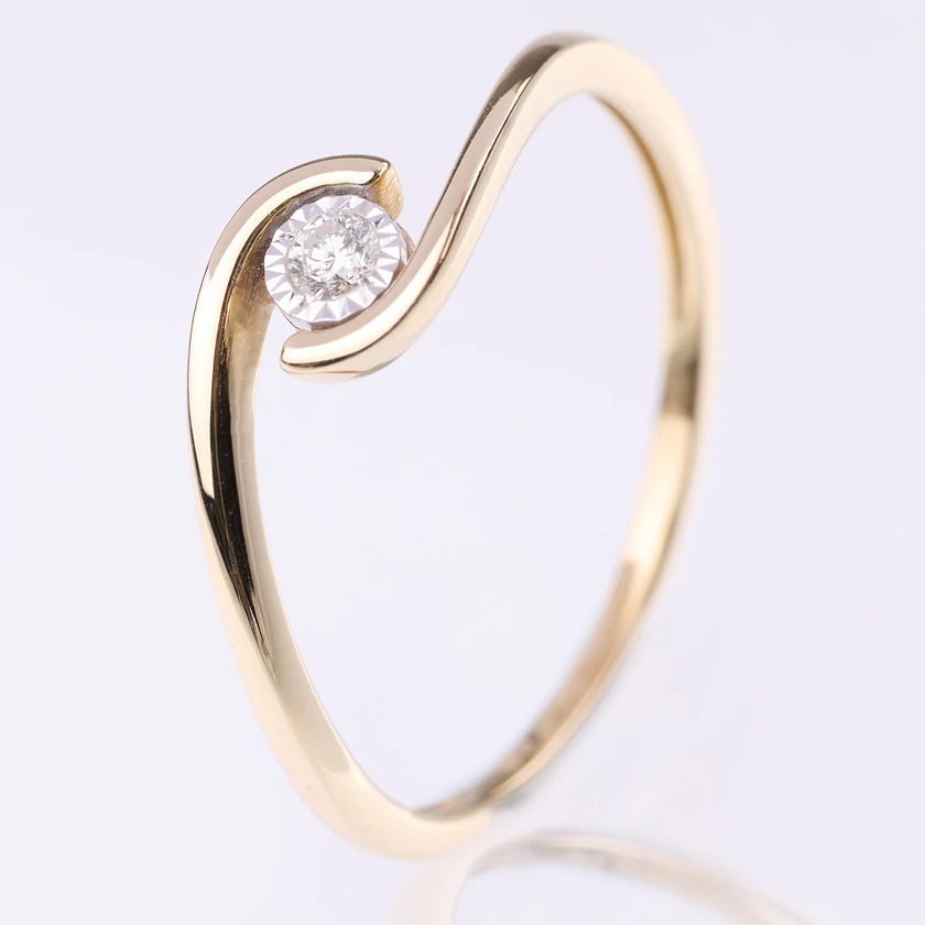 Velekey Diamond gyémánt eljegyzési gyűrű 0.05ct. - BRI31643Y-53