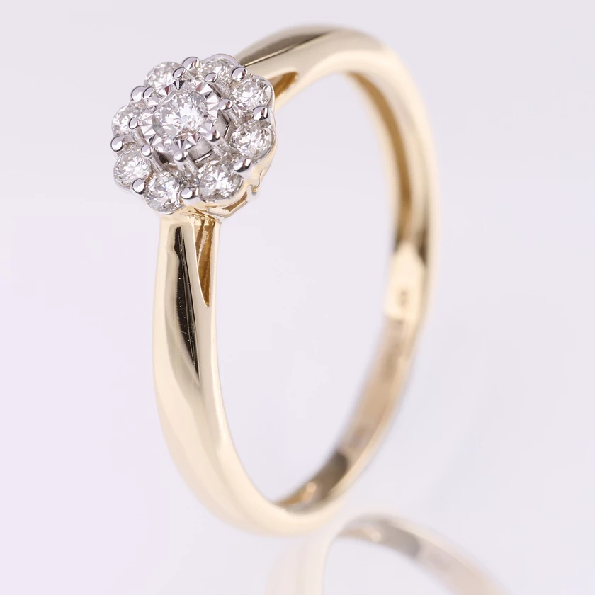Velekey Diamond gyémánt eljegyzési gyűrű 0.2ct. - BRI35502Y-56