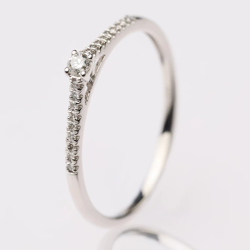 Velekey Diamond gyémánt gyűrű - BRI38412-010W-50