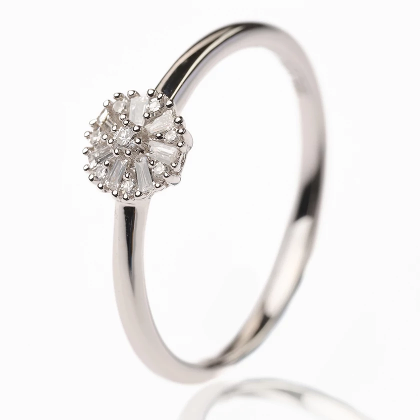 Velekey Diamond gyémánt eljegyzési gyűrű 0.10ct. - BRI43403-010W-51