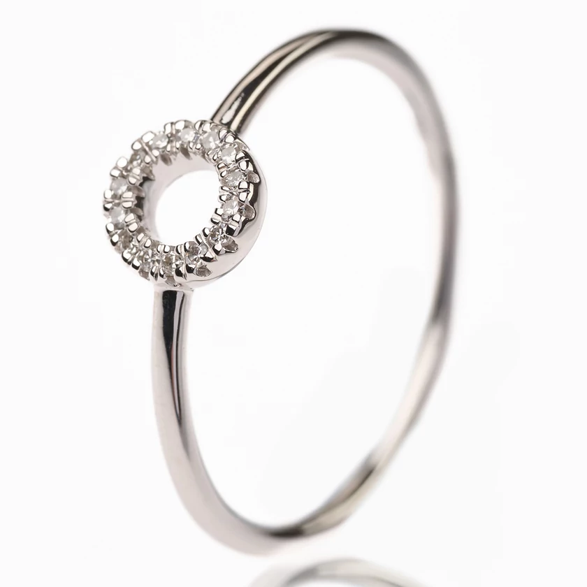 Velekey Diamond gyémánt eljegyzési gyűrű 0.04ct. - BRI47461-004W-52