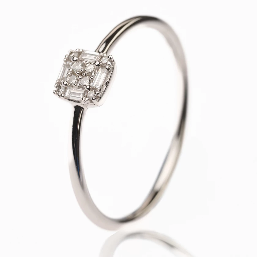 Velekey Diamond gyémánt eljegyzési gyűrű 0.09ct. - BRI58325-009W-50