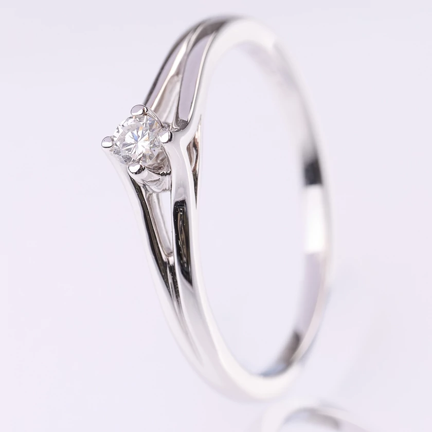Velekey Diamond gyémánt eljegyzési gyűrű 0.08ct. - BRKJRO104002W-54