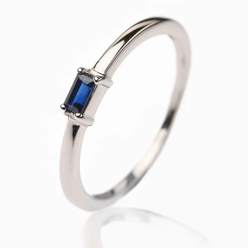 Velekey Diamond zafír eljegyzési gyűrű 0.19ct. - BRKNRLR9132W-54