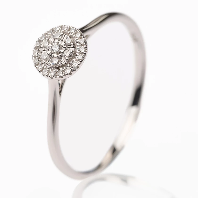 Velekey Diamond gyémánt eljegyzési gyűrű 0.08ct. - BRPS822W-54