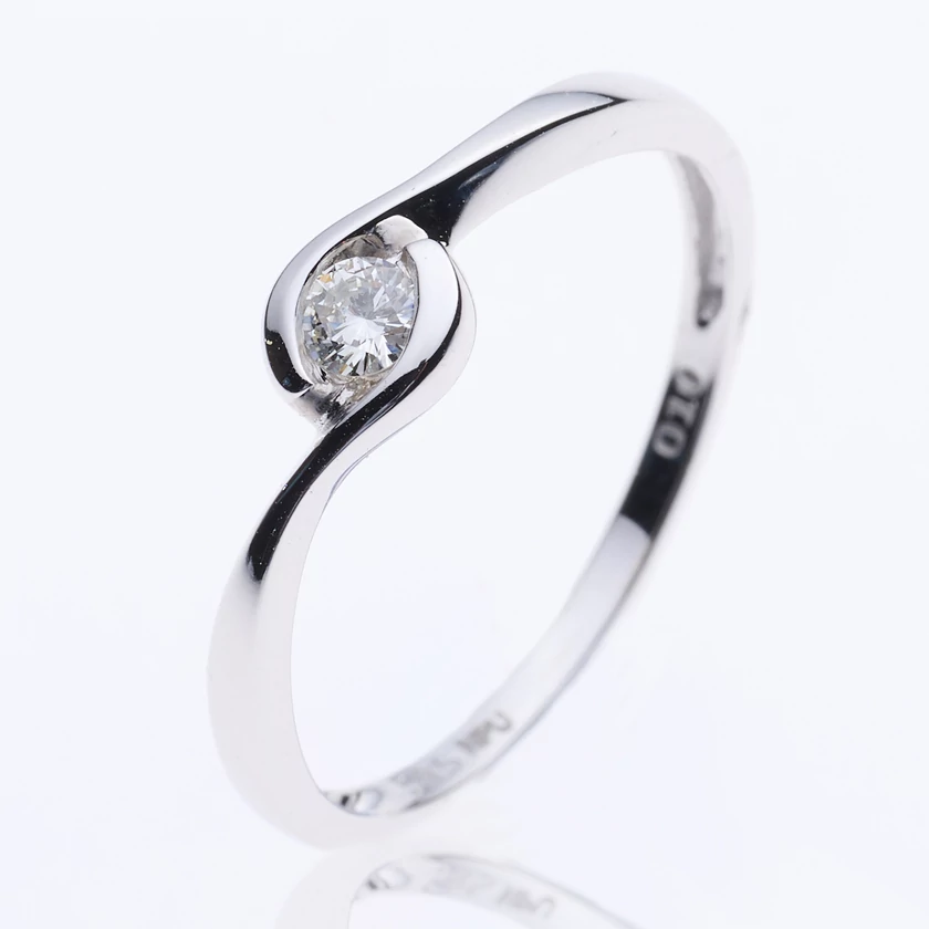 Velekey Diamond gyémánt eljegyzési gyűrű 0.1ct. - BRS5856-010W-54
