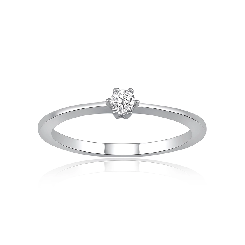 Velekey Diamond gyémánt eljegyzési gyűrű 0,10 ct. - BRS5858-010W-48