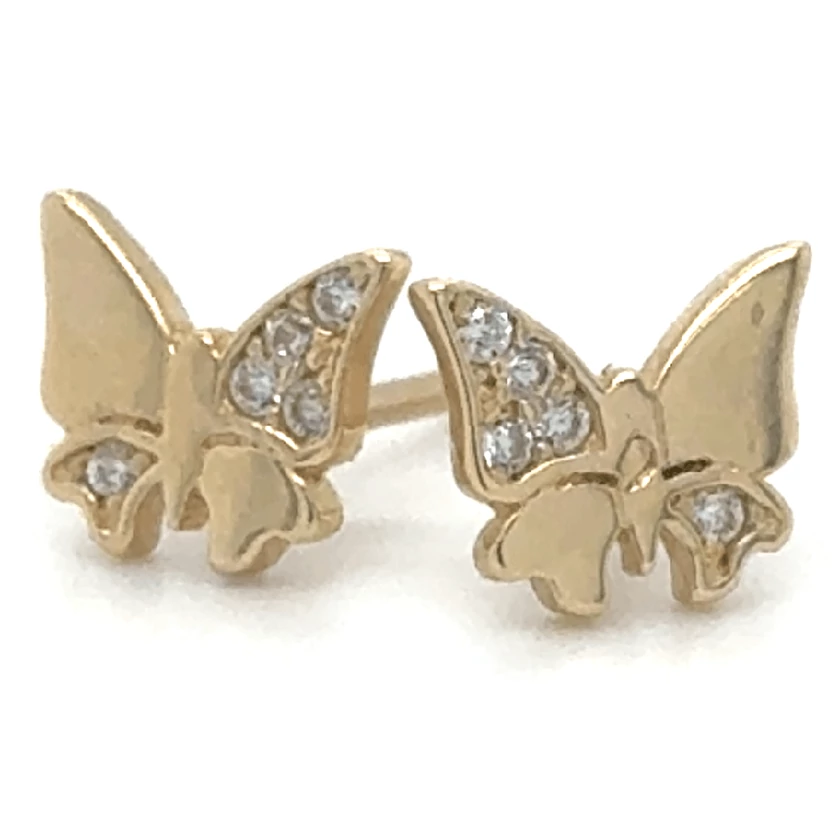 Velekey Gold sárga arany pillangó fülbevaló - ER0014Y