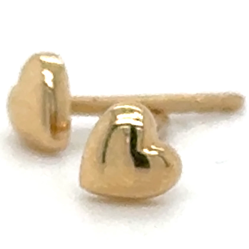 Velekey Gold sárga arany szív beszúrós fülbevaló - ER0017Y