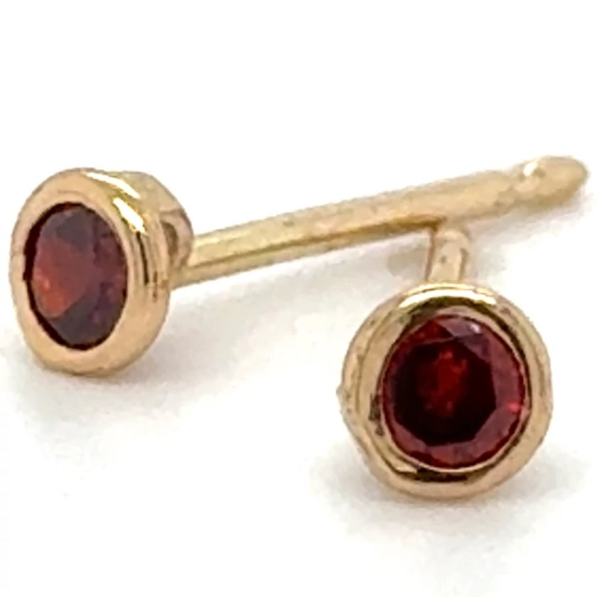 Velekey Gold sárga arany beszúrós fülbevaló bordó - ER0050Y