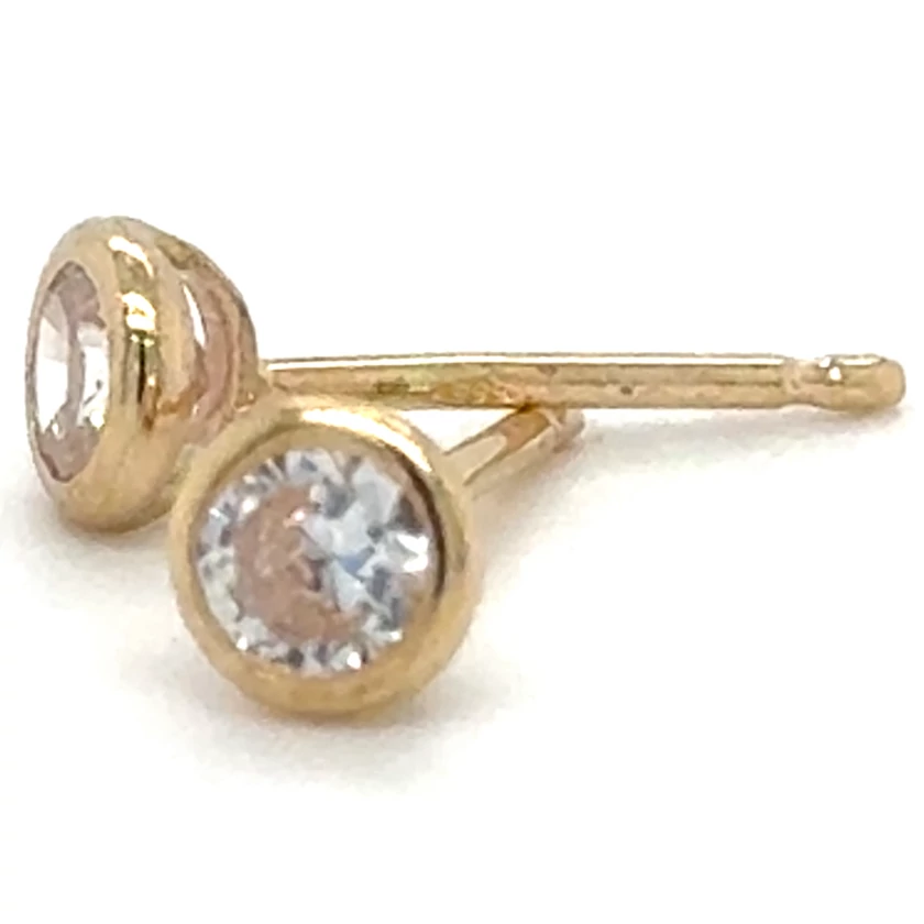 Velekey Gold sárga arany beszúrós fülbevaló - ER0053Y