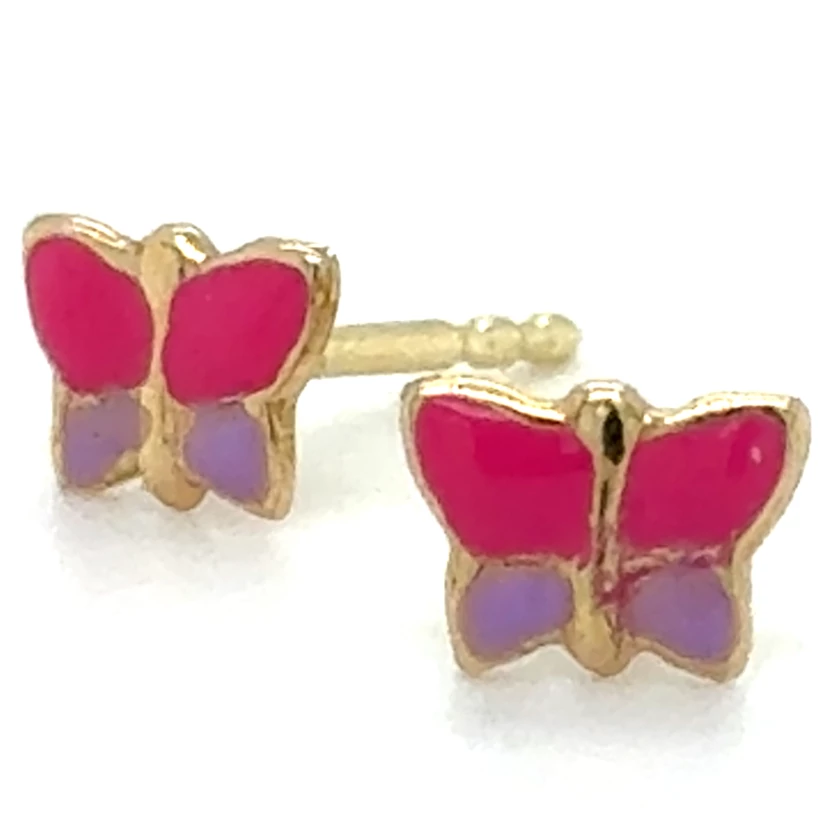 Velekey Gold Tűzzománc  pillangó fülbevaló - ER0064Y