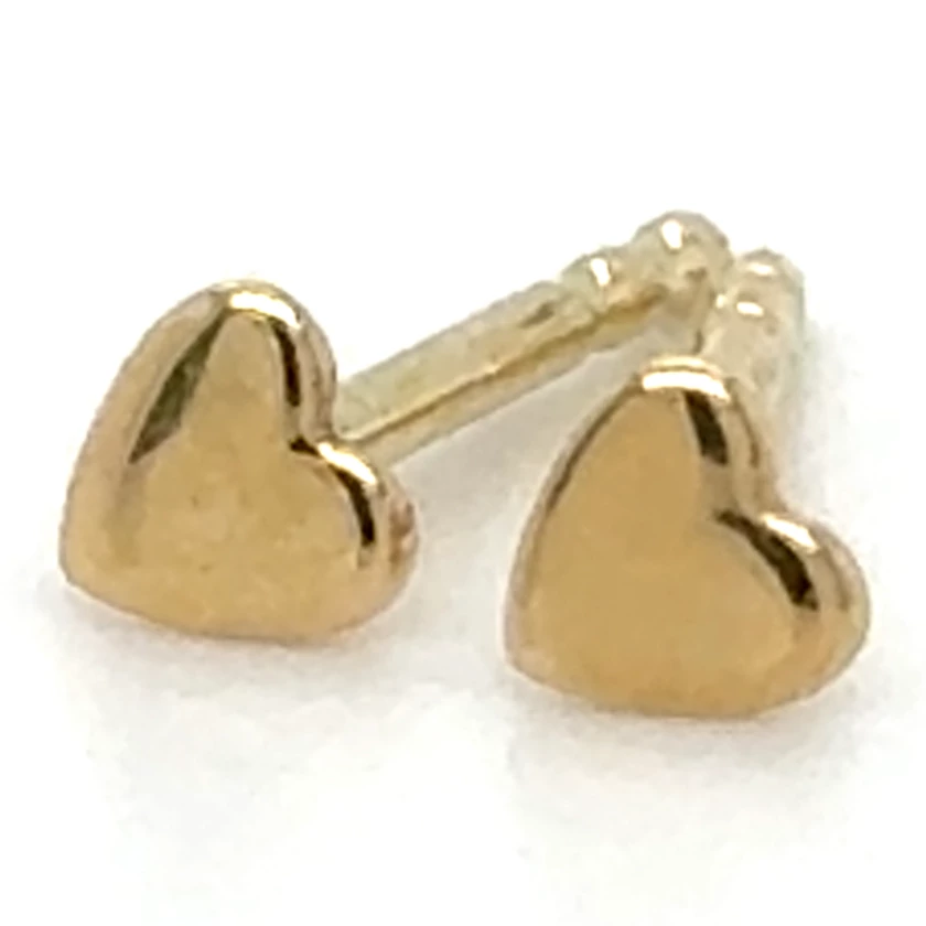 Velekey Gold sárga arany szív beszúrós fülbevaló - ER0073Y