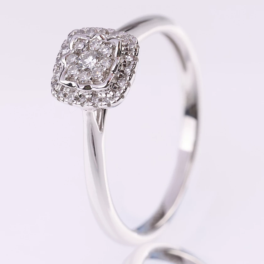Velekey Diamond gyémánt eljegyzési gyűrű 0.15ct. - LBRI45186-015W-54