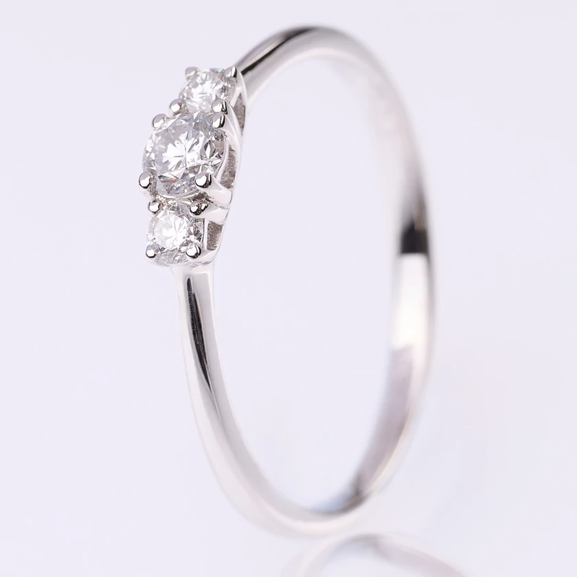 Velekey Diamond gyémánt eljegyzési gyűrű 0.26ct. - LBRI49363-026W-54