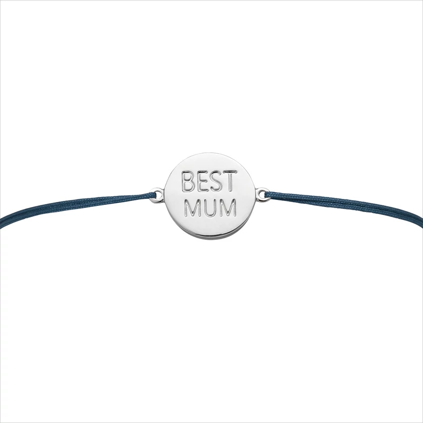 Ypsilon rózsaszín textil BEST MUM karkötő - 25020098