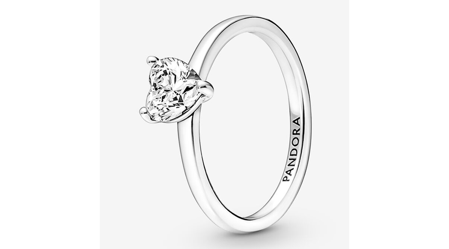 Pandora csillogó szív solitaire gyűrű - 191165C01-52