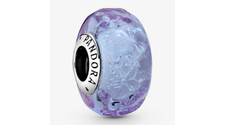 Pandora hullámos levendula muránói üveg charm - 798875C00