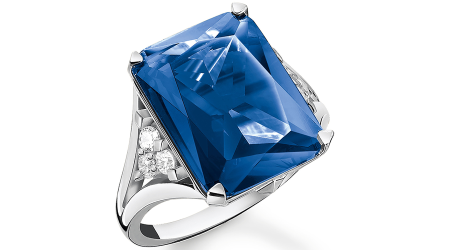 Thomas Sabo kék köves gyűrű - TR2339-166-1-50