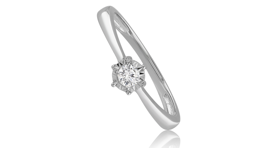 Velekey Diamond gyémánt eljegyzési gyűrű 0,10 ct. - BRI31629W-52