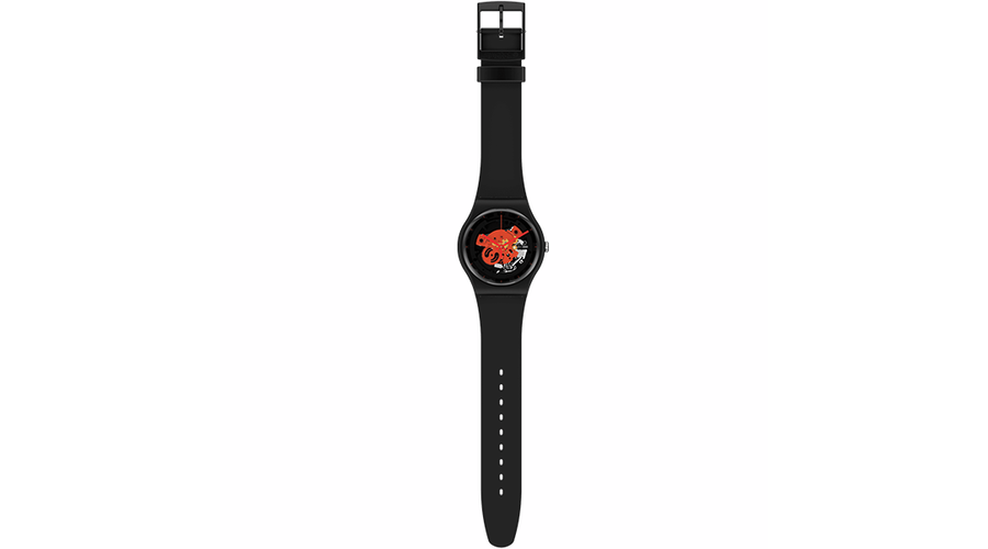 Swatch unisex óra - SO32B110 - Time To Red Big - Divat órák