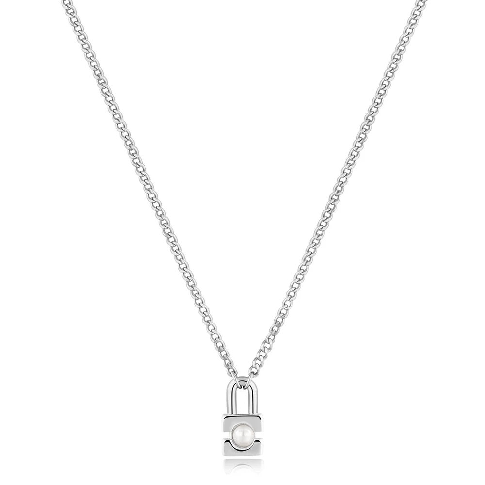 Ania Haie ezüst nyaklánc - N054-02H - Pearl Padlock