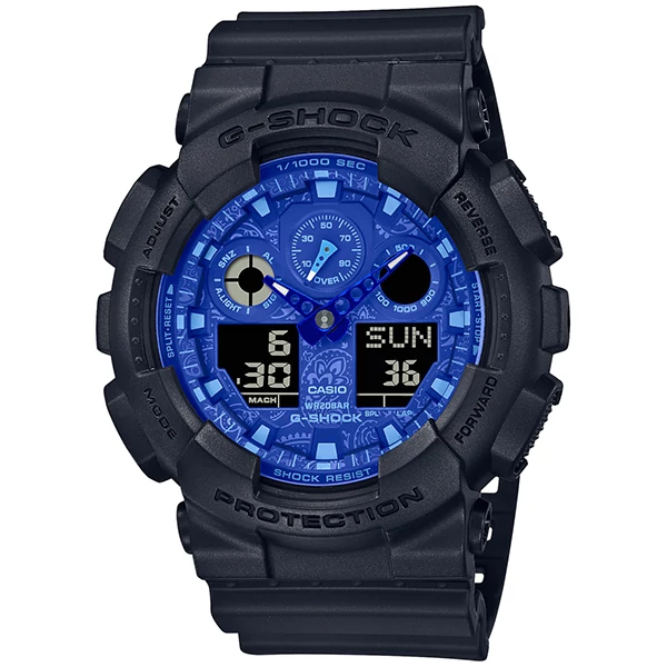 Casio Férfi óra  - GA-100BP-1AER - G-Shock Classic Blue Paisley Series