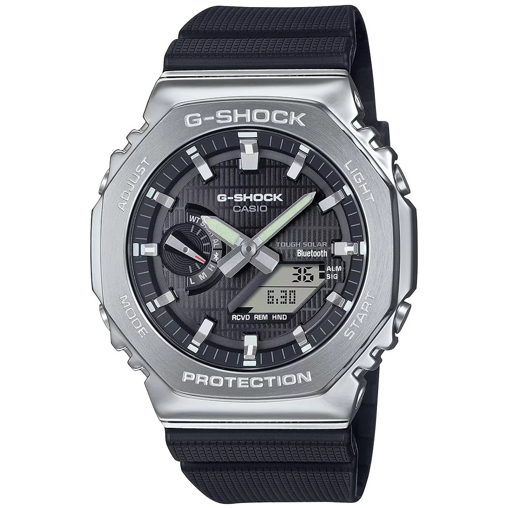 Casio férfi óra - GBM-2100-1AER - G-Shock CasiOak Metal Solar Bluetooth 