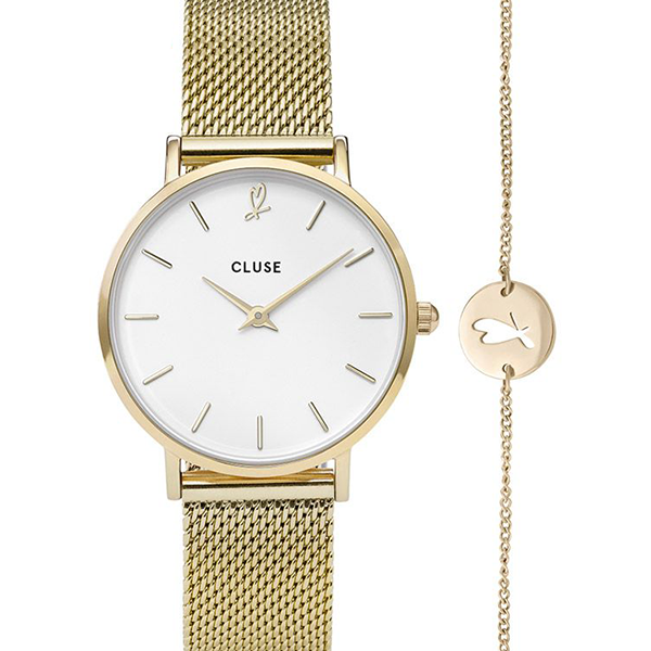 Cluse női óra + karkötő - CLG012 - Minuit Heart