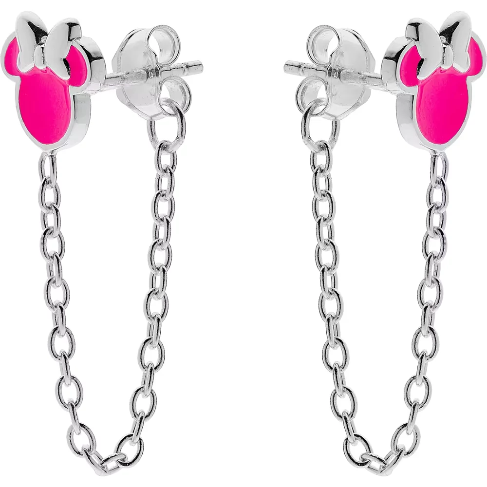 Disney Minnie pink láncos fülbevaló - ES00051SL.CS