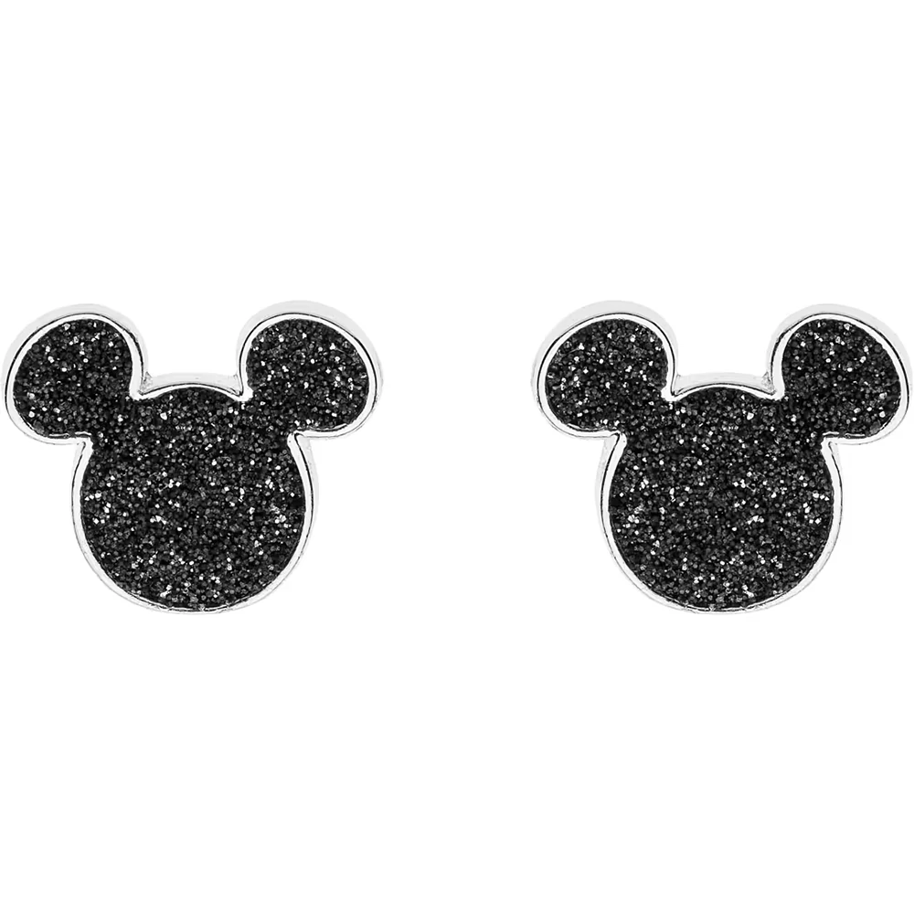 Disney Mickey fekete glitteres fülbevaló - ES00063SL.CS
