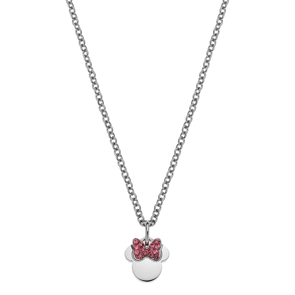 Disney rózsaszín masnis Minnie nyaklánc - N600583RPL-B.CS