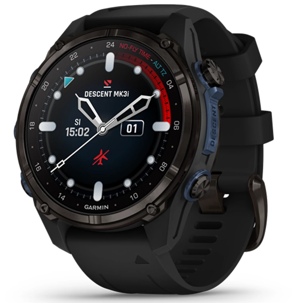 Garmin Descent Mk3i - 43 mm, Carbon szürke DLC Titanium fekete szilikon szíjjal (ED XD) - 010-02753-11