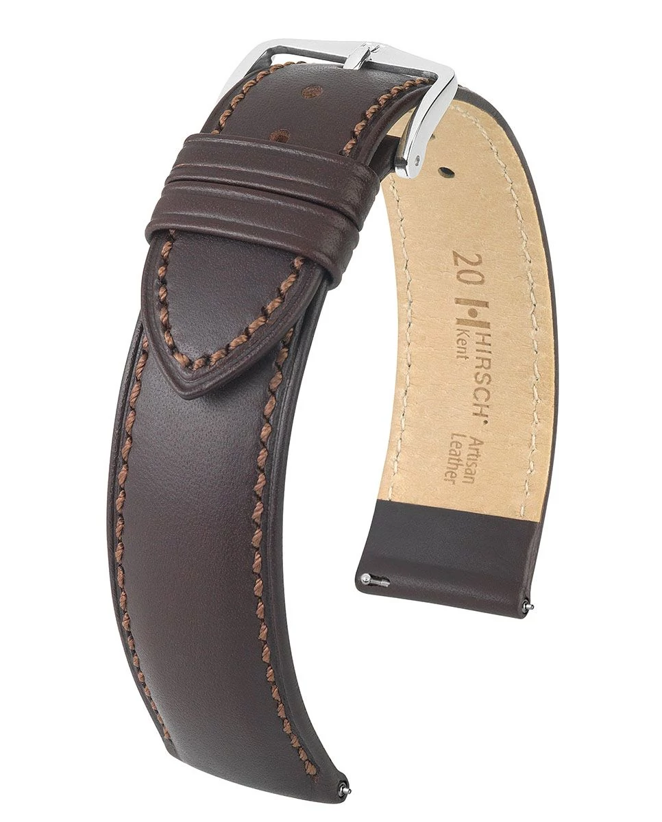 Hirsch barna borjú bőr óraszíj  14mm - Kent M - 01002110-2-14